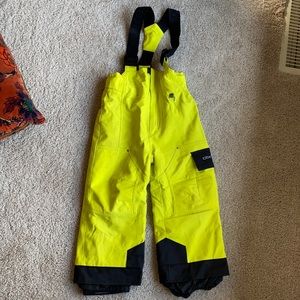 Snow bib pants obermeyer neon